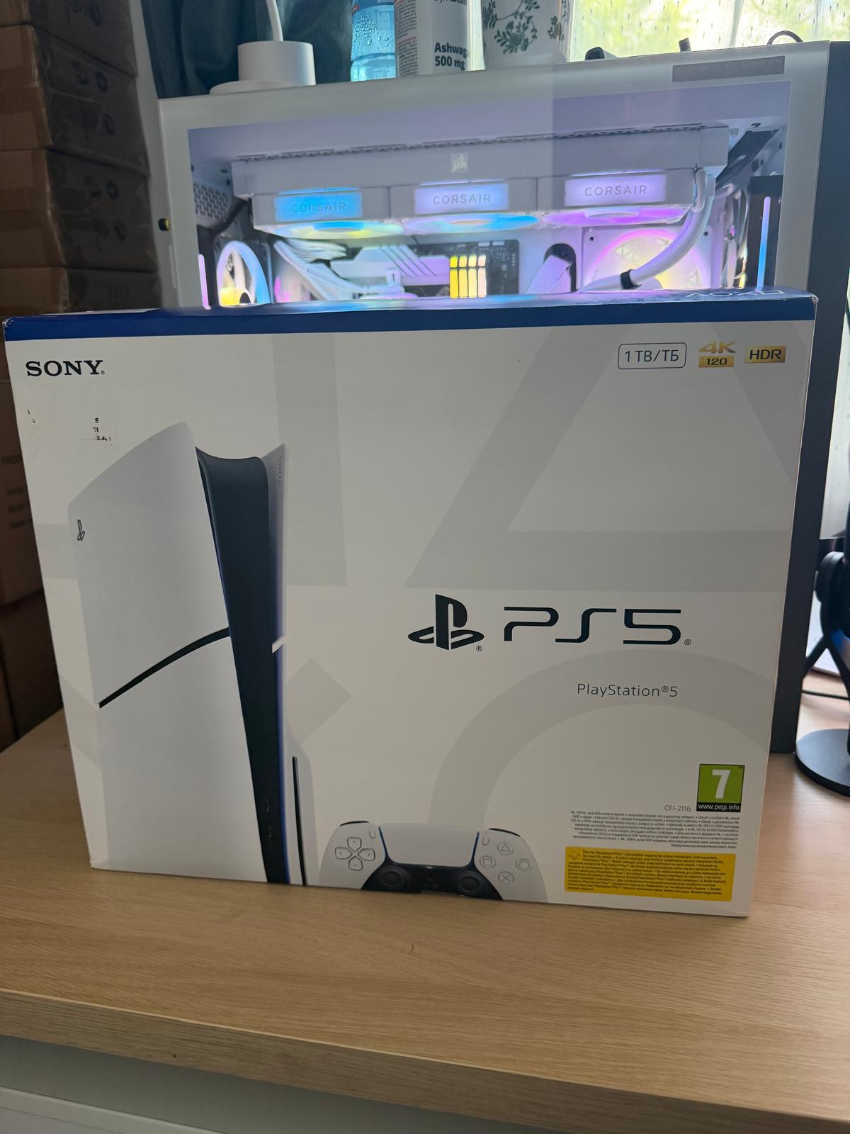 Consola Sony PS5 (PlayStation 5), E-Chassis, Slim, DISC Edition, 1TB, Alb